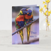 CARTE ANNIVERSAIRE COLORÉE DE COUPLE (Fleur jaune)