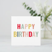 Carte Anniversaire Colorée Moderne Joyeux Annivers (Debout devant)