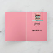 Carte Anniversaire Cool Classy Kitten Chat Humour amusan (Intérieur)