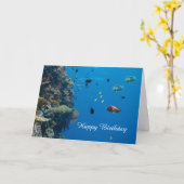 Carte Anniversaire Coral Reef (Fleur jaune)
