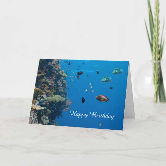 Carte Anniversaire Coral Reef (Devant)