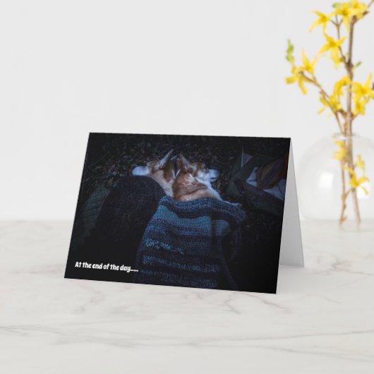 Carte Anniversaire Corgi (Fleur jaune)