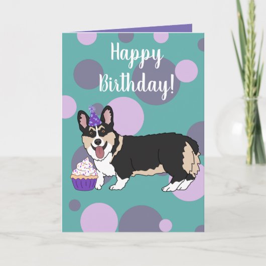 Carte Anniversaire Corgi (Devant)