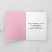 Carte Anniversaire Cosmos Rose Bouquet (Intérieur)