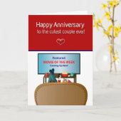 Carte Anniversaire, Couple le plus détendu Regarder la t (Fleur jaune)