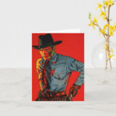 Carte Anniversaire Cowboy ! (Fleur jaune)