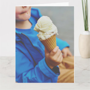 CARTE ANNIVERSAIRE CRÈME DE GLACE CONE GARY GREETING CAR