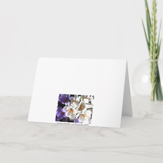 Carte Anniversaire-Crocus heureux (Dos)
