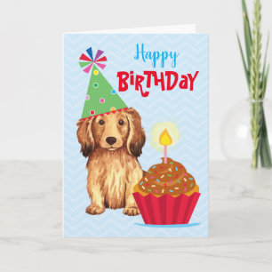 Carte Anniversaire Cupcake LonghEI Dachshund