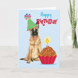 Carte Anniversaire Cupcake Malinois