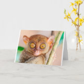 Carte Anniversaire Cute Slow Loris (Fleur jaune)