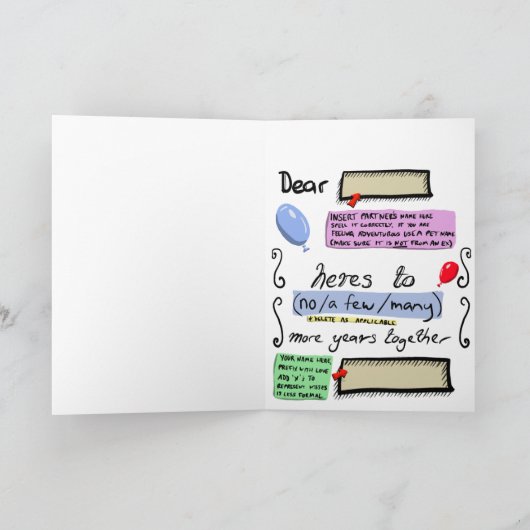 Carte anniversaire D.I.Y. (Intérieur)