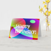 Carte Anniversaire d'Abstact (Fleur jaune)