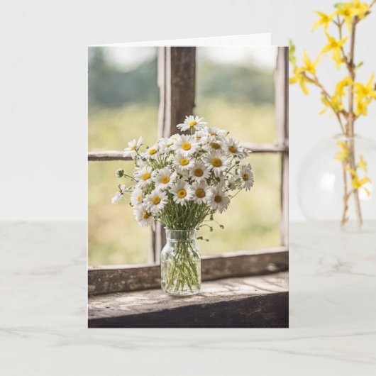 Carte Anniversaire Daisy Bouquet (Fleur jaune)