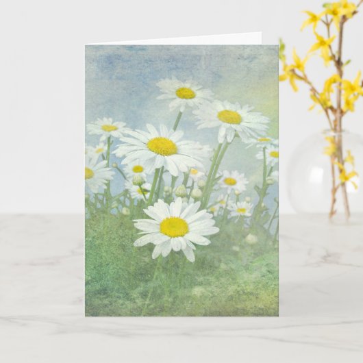 Carte Anniversaire Daisy Field (Fleur jaune)