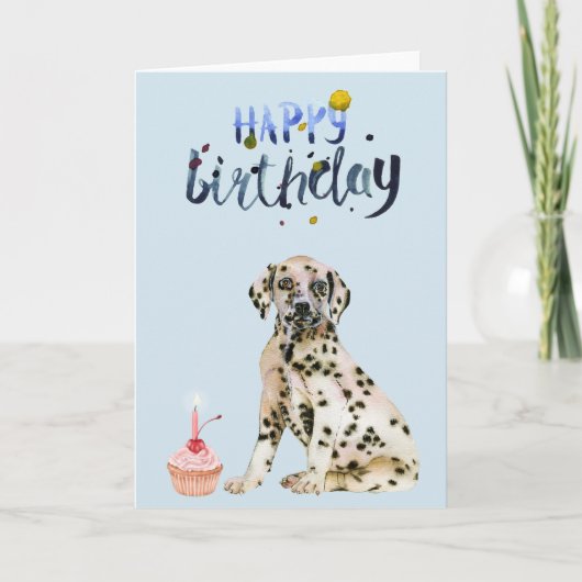 Carte Anniversaire Dalmation Puppy Cute (Devant)