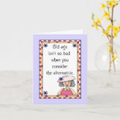 Carte Anniversaire d'alternative de vieillesse (Fleur jaune)