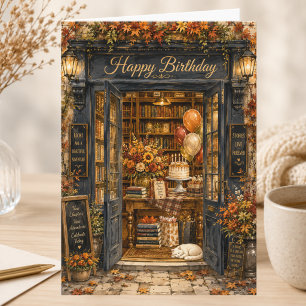 Carte Anniversaire d'amateur de livres Automne Anniversa