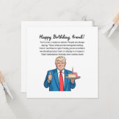Carte Anniversaire d'ami drôle (Devant/Arrière en situation)