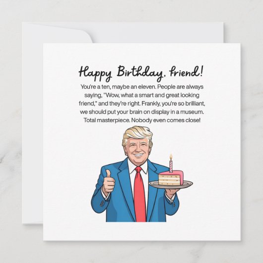 Carte Anniversaire d'ami drôle (Devant)