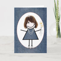 Anniversaire d'amie Fille bonhomme allumette