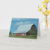 Carte Anniversaire d'ancien, granges (Fleur jaune)