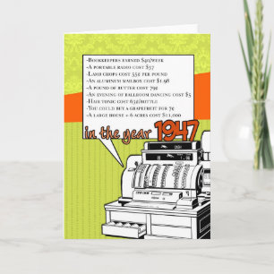 Carte Anniversaire d'anecdotes amusantes - coût de la