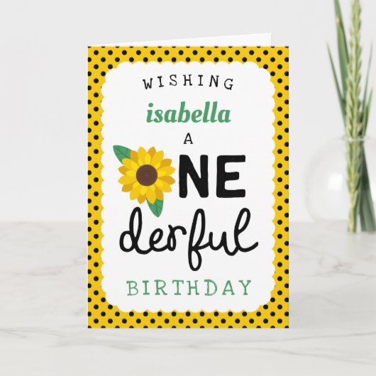 Carte Anniversaire d'anniversaire d'Onederful de (Devant)