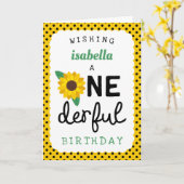 Carte Anniversaire d'anniversaire d'Onederful de (Fleur jaune)