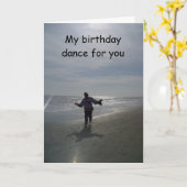 CARTE ANNIVERSAIRE "DANSE" POUR VOUS AVEC UN ANNIVERSAIR (Fleur jaune)