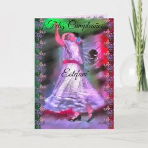 Carte Anniversaire Danseuse mexicaine 0175