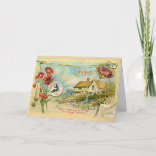 Carte Anniversaire d'août