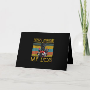 Carte Anniversaire d'août avec mon chien Cane Corso 2020