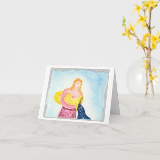 Carte Anniversaire d'Aquarius (Fleur jaune)