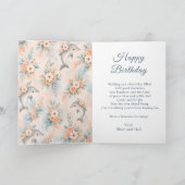 Carte Anniversaire Dauphin Floral (Intérieur)