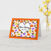 Carte Anniversaire d'automne pour maman maman Feuille Ac (Fleur jaune)