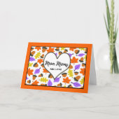 Carte Anniversaire d'automne pour maman maman Feuille Ac (Devant)