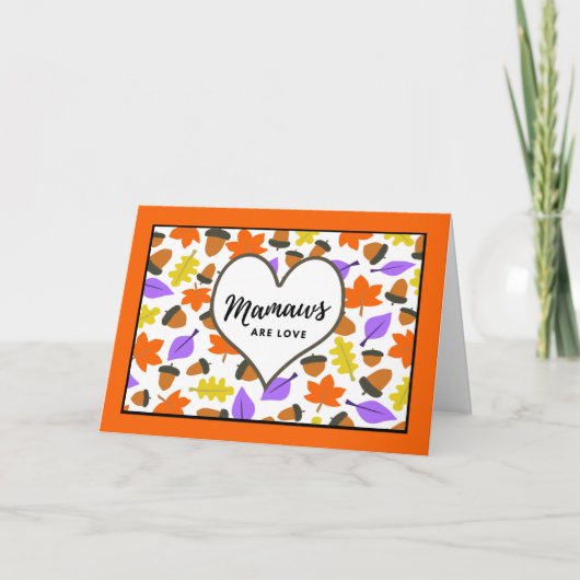 Carte Anniversaire d'automne pour Mamaw Coloror Feuille  (Devant)