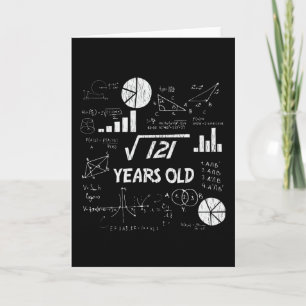 Carte anniversaire de 11 ans Geeky Math 11e anniversaire