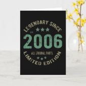 Carte anniversaire de 15 ans 2006 Légende depuis 15 ans (Fleur jaune)
