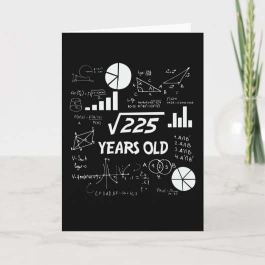 Carte anniversaire de 15 ans Geeky Math 15e anniversaire (Devant)
