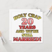 Carte Anniversaire de 20 ans drôle (Devant/Arrière en situation)