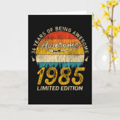 Carte anniversaire de 36 ans 1985 stupéfiant depuis 36e (Fleur jaune)