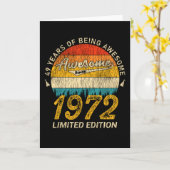 Carte anniversaire de 49 ans 1972 stupéfiant depuis 49e (Fleur jaune)