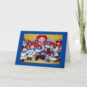 CARTE **ANNIVERSAIRE DE 4 ANS** DE RAGGEDY ANN CARD