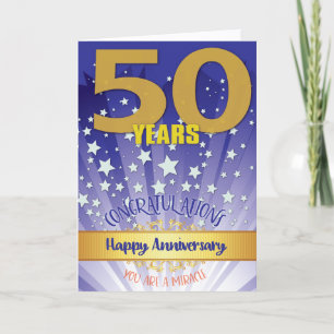 Carte Anniversaire de 50 ans de rétablissement chiffre g