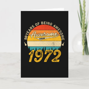 Carte anniversaire de 53 ans 1972 Magnifique 53e anniver