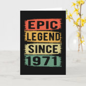 Carte anniversaire de 54 ans 1971 Légende épique 54e ann (Fleur jaune)