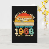 Carte anniversaire de 57 ans 1968 Magnifique 57e anniver (Fleur jaune)