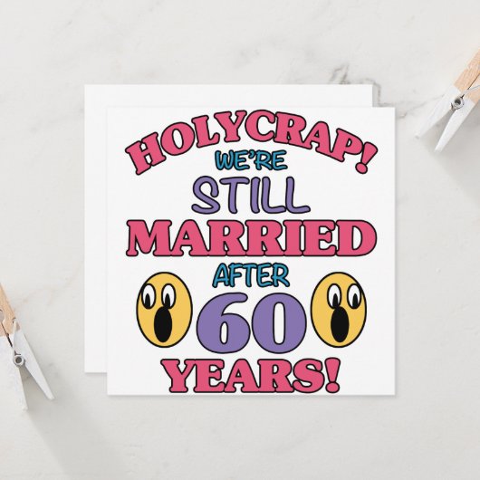 Carte Anniversaire de 60 ans drôle (Devant/Arrière en situation)